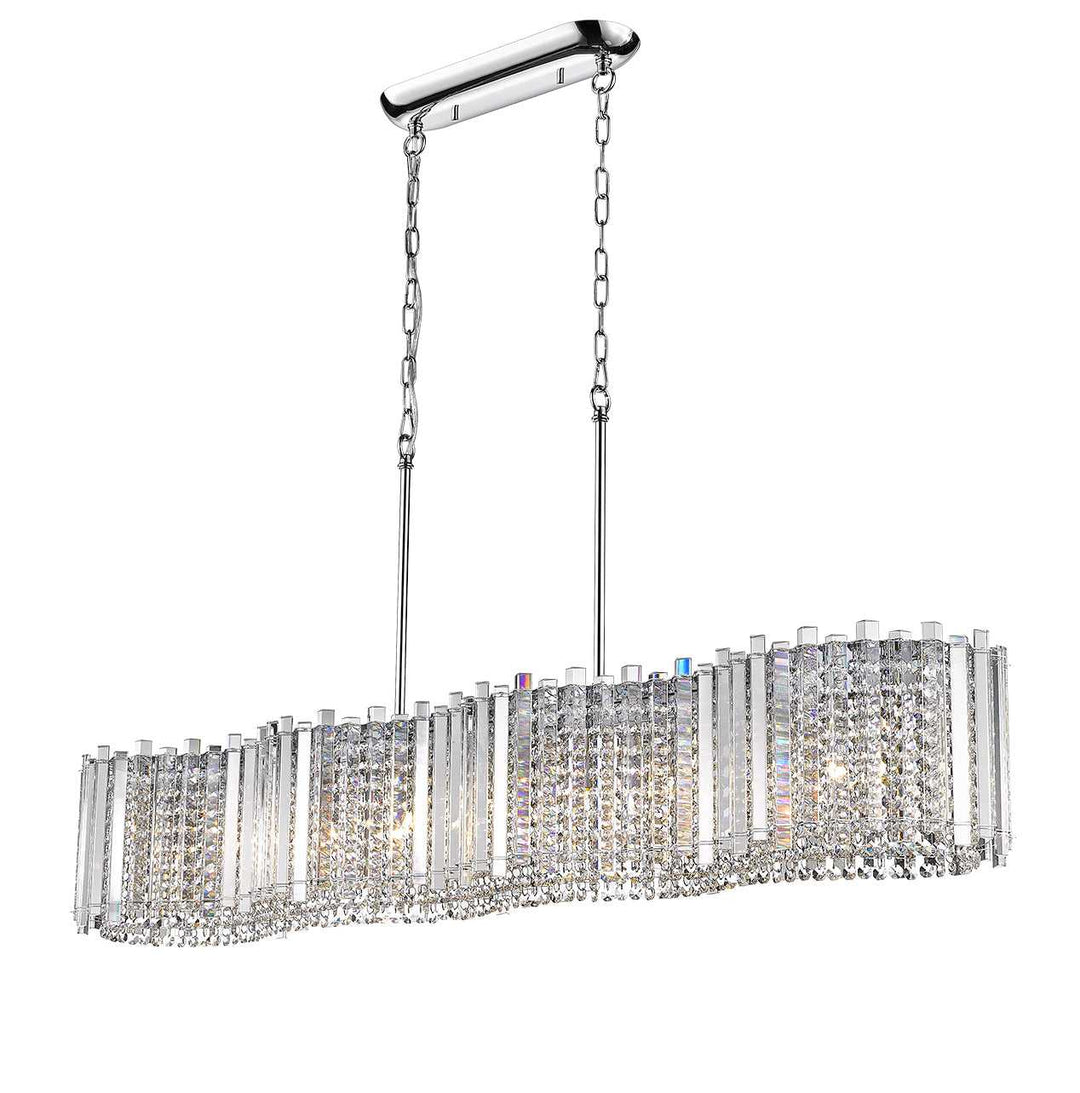 Hurley 9-Light Crystal Linear Pendant Modition Lighting