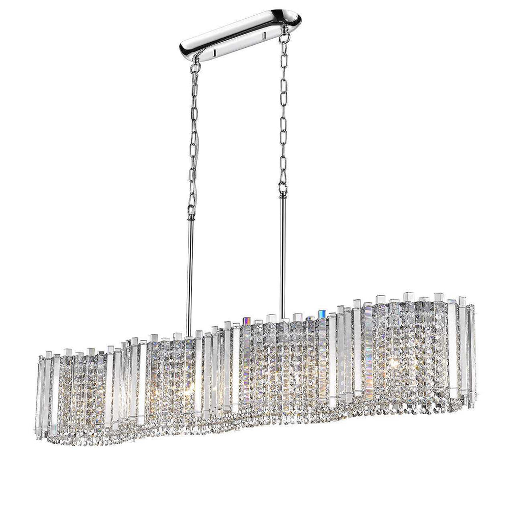 Hurley 9-Light Crystal Linear Pendant Mirage Lighting Group
