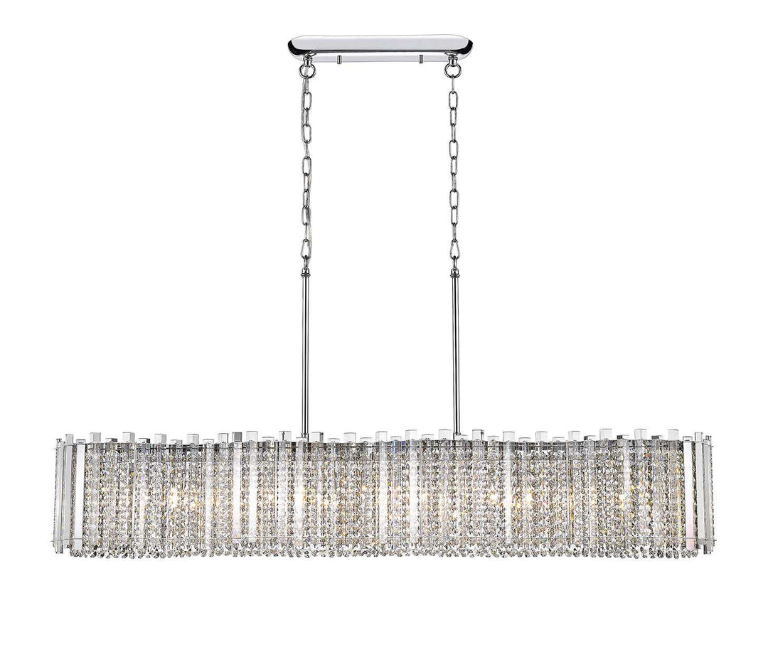 Hurley 9-Light Crystal Linear Pendant Modition Lighting