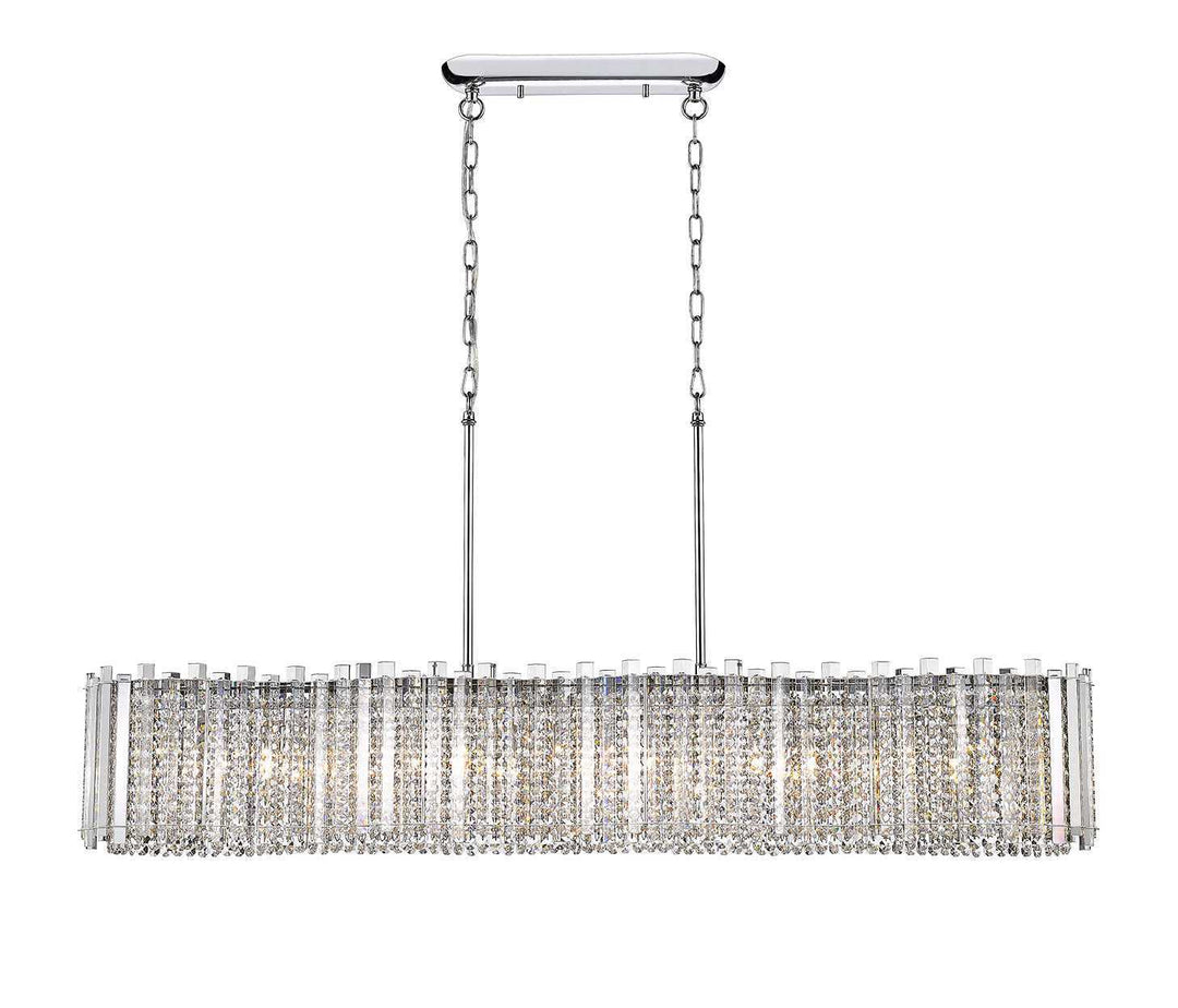 Hurley 9-Light Crystal Linear Pendant Mirage Lighting Group