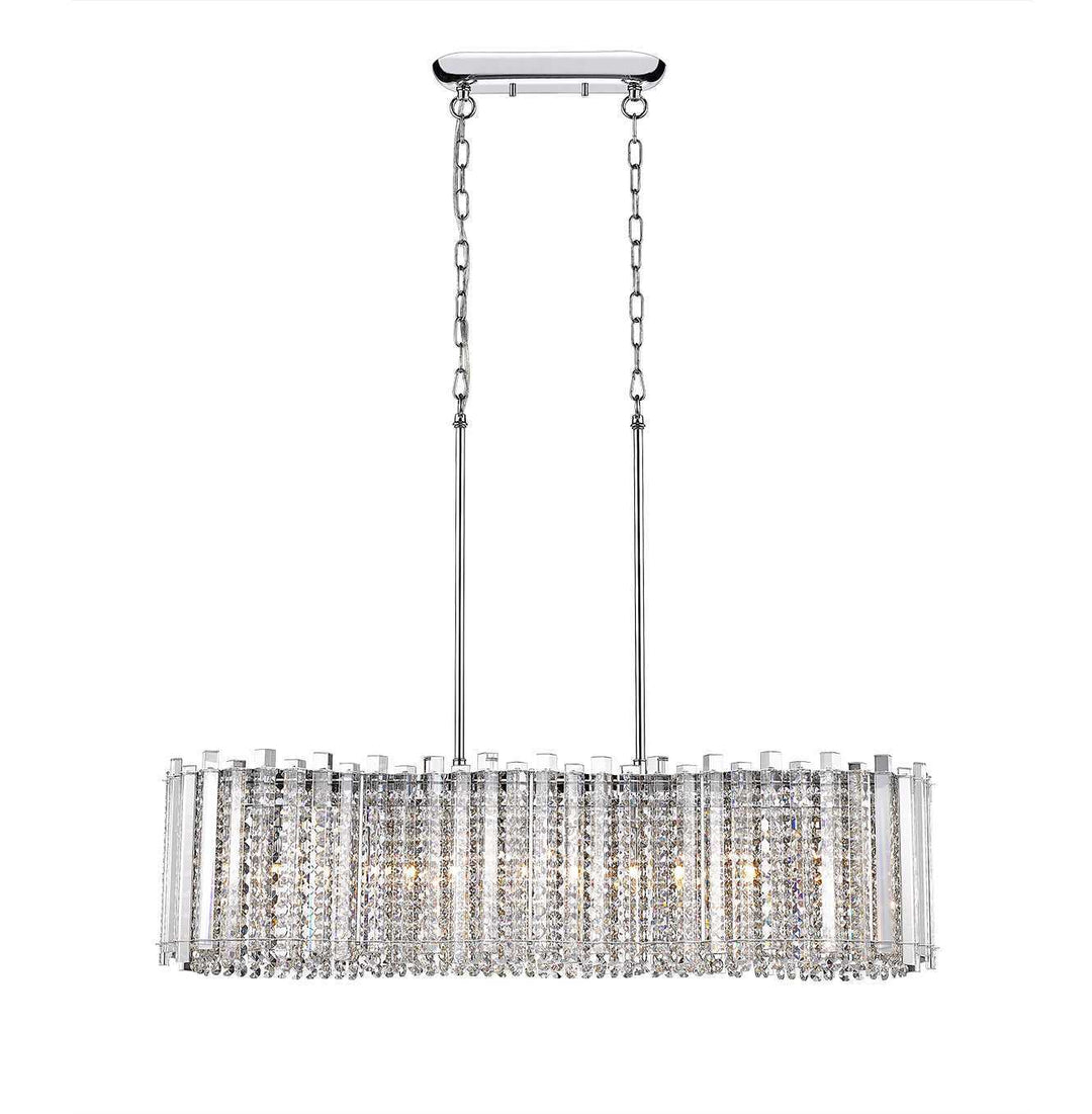 Hurley 6-Light Crystal Linear Pendant Mirage Lighting Group
