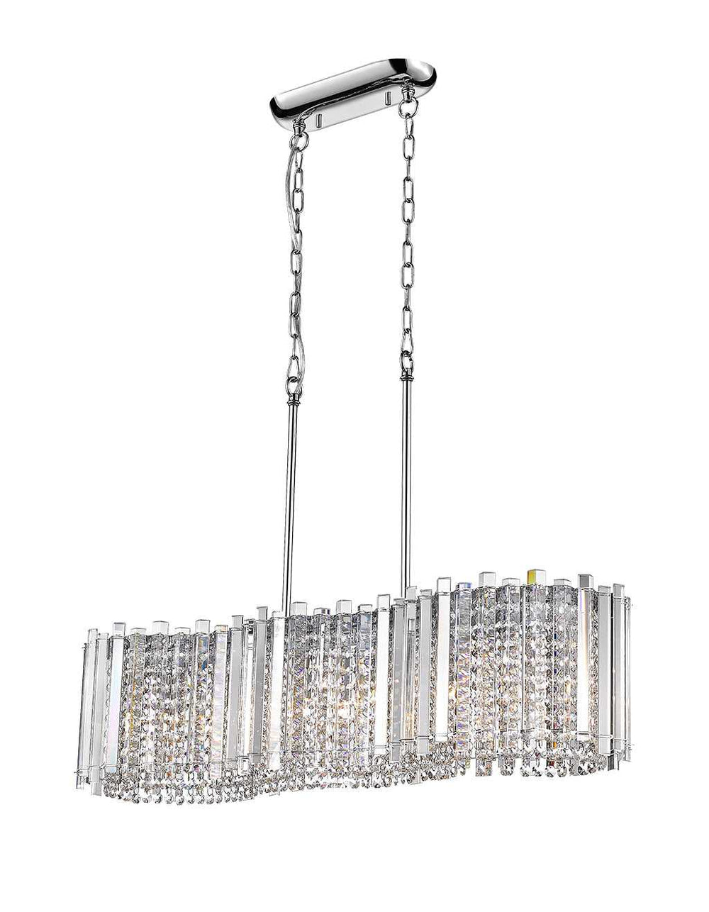 Hurley 6-Light Crystal Linear Pendant Modition Lighting