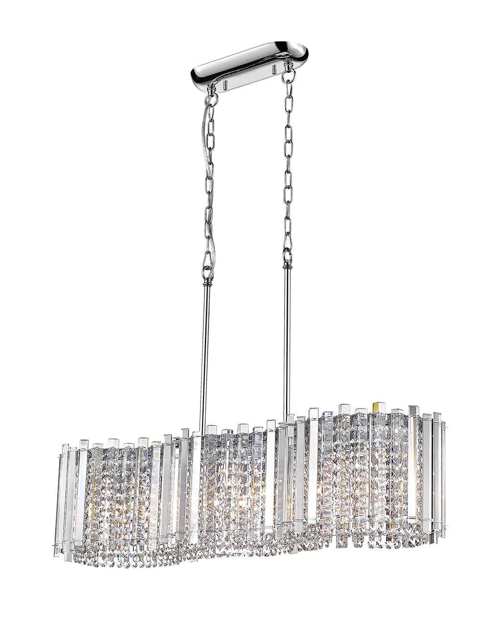 Hurley 6-Light Crystal Linear Pendant Modition Lighting