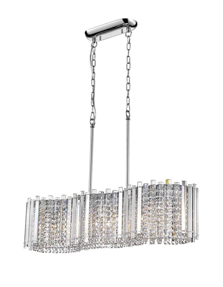 Hurley 6-Light Crystal Linear Pendant Modition Lighting