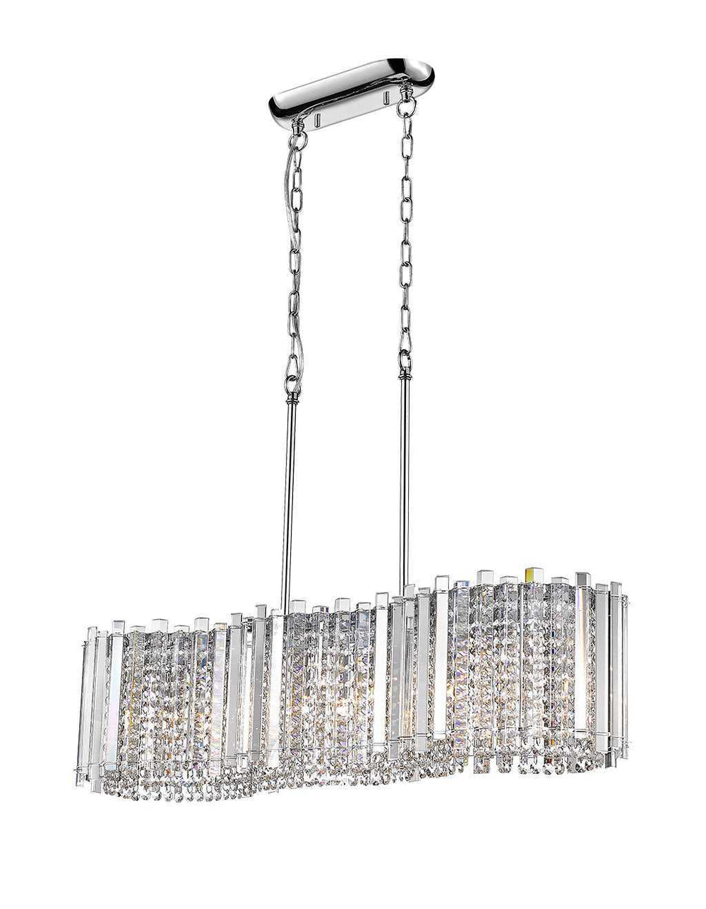 Hurley 6-Light Crystal Linear Pendant Mirage Lighting Group