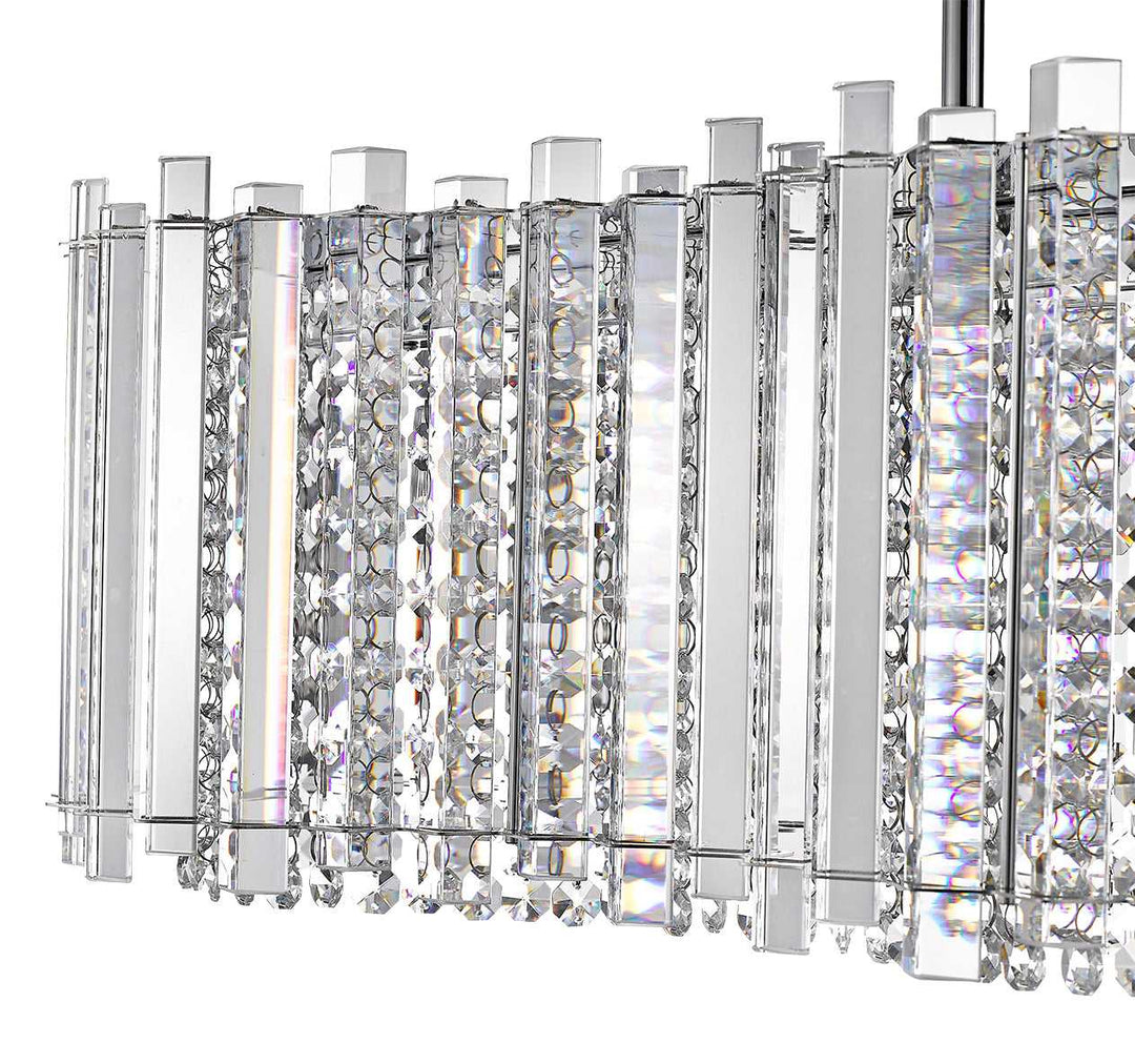Hurley 6-Light Crystal Linear Pendant Modition Lighting