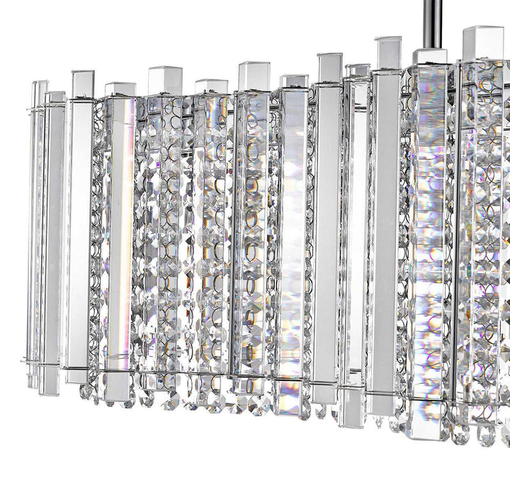 Hurley 6-Light Crystal Linear Pendant Modition Lighting
