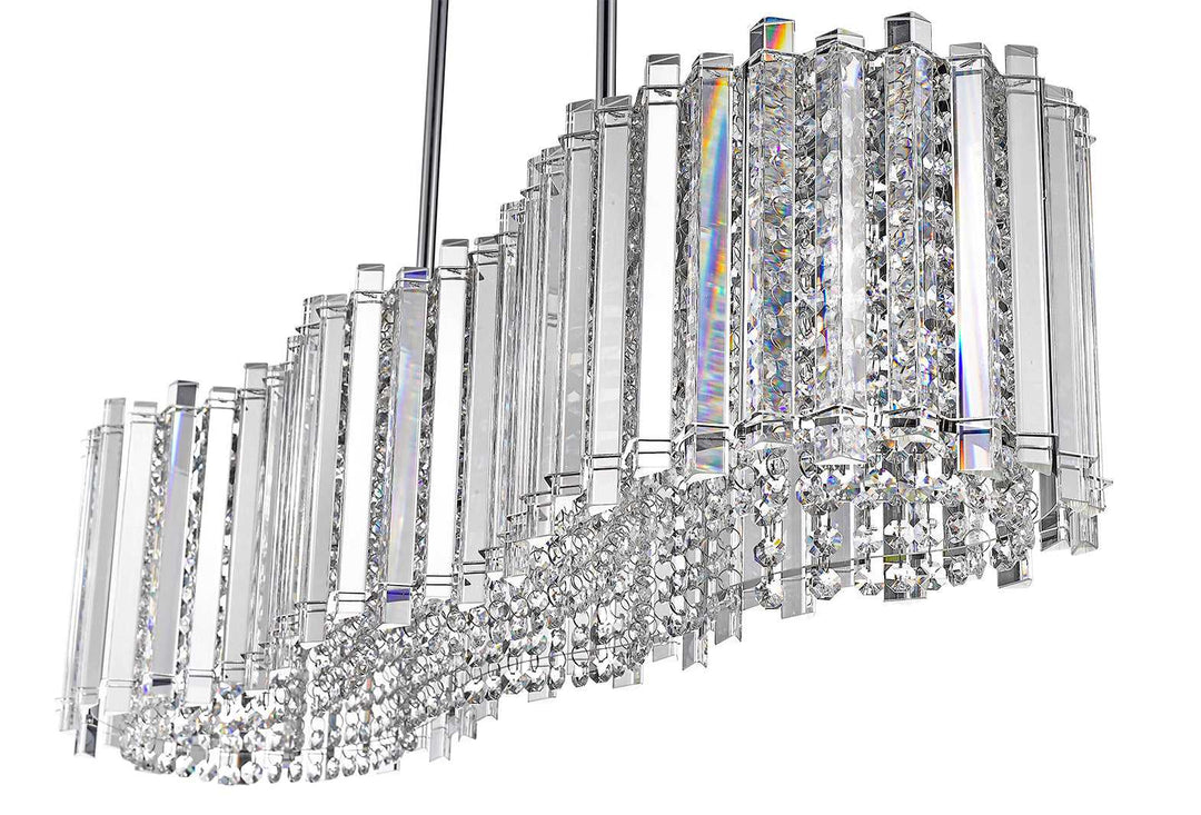 Hurley 6-Light Crystal Linear Pendant Modition Lighting