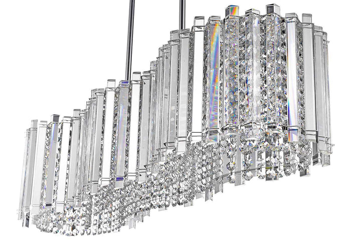 Hurley 6-Light Crystal Linear Pendant Mirage Lighting Group