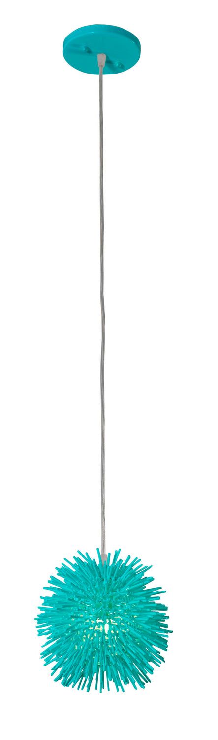 Urchin One Light Mini Pendant in Aqua Velvet - available from The Lighting Shoppe, trusted by Canadian homeowners