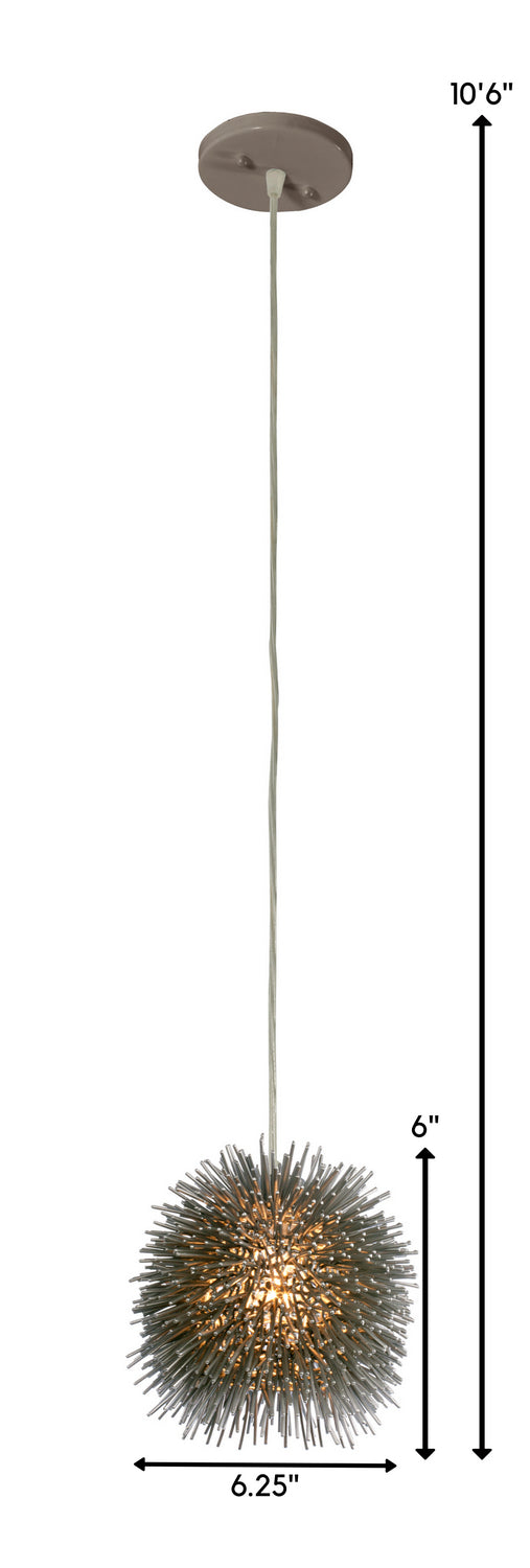 Varaluz - 169M01SCH - One Light Mini Pendant - Urchin - Painted Chrome