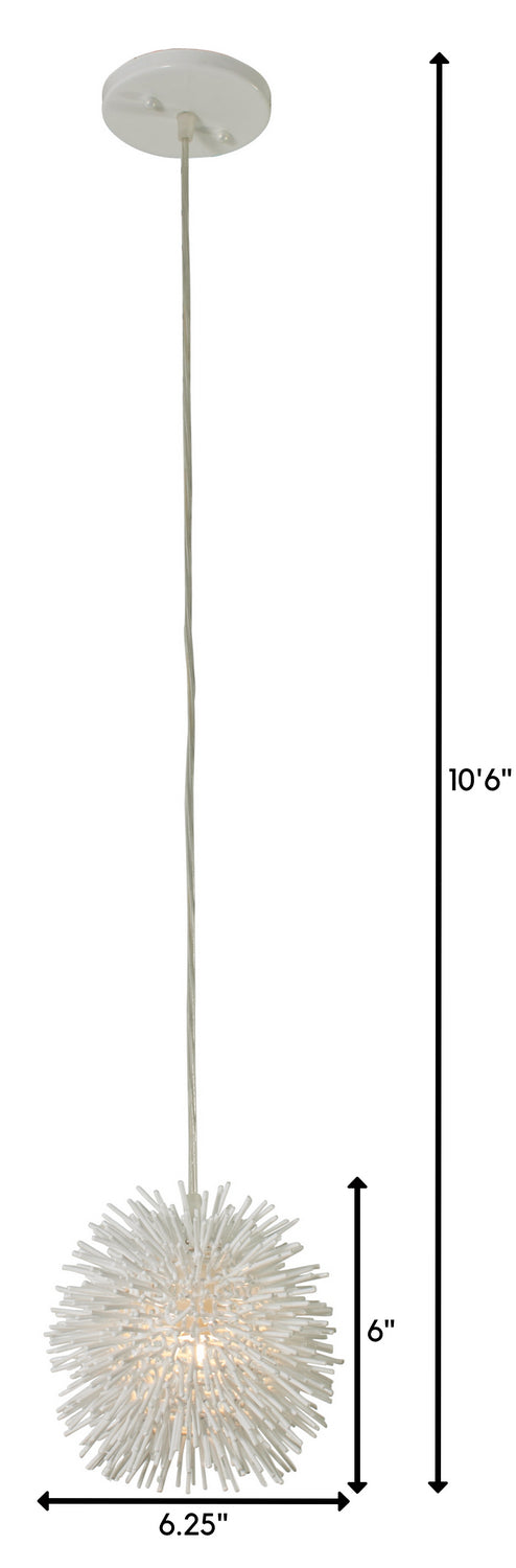 Varaluz - 169M01SWH - One Light Mini Pendant - Urchin - White