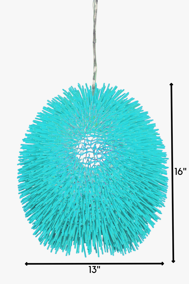 Varaluz - 169P01AQ - One Light Pendant - Urchin - Aqua Velvet