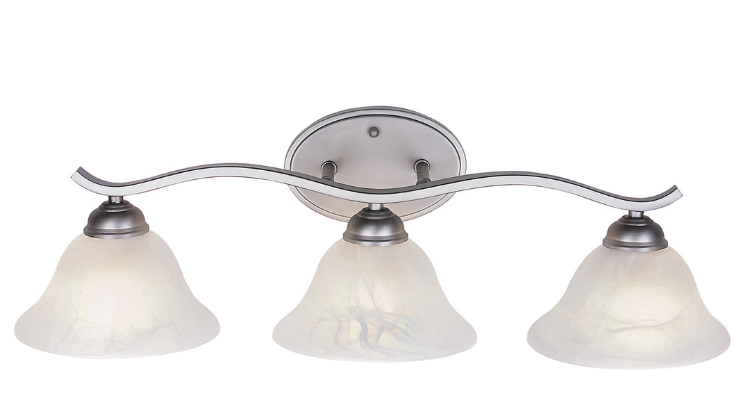 Hollyslope Three Light Vanity Bar in Brushed Nickel - available from The Lighting Shoppe, trusted by Canadian homeowners