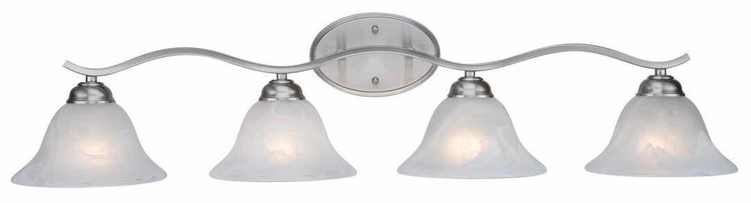 Hollyslope Four Light Vanity Bar in Brushed nickel - available from The Lighting Shoppe, trusted by Canadian homeowners