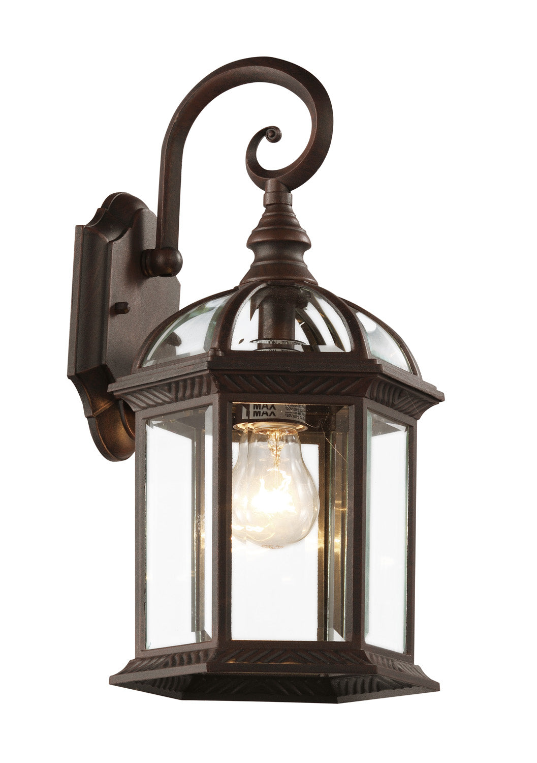 Wentworth One Light Wall Lantern in Rust - available from The Lighting Shoppe, trusted by Canadian homeowners