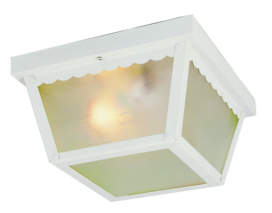 Samantha Two Light Flushmount Lantern in White - available from The Lighting Shoppe, trusted by Canadian homeowners