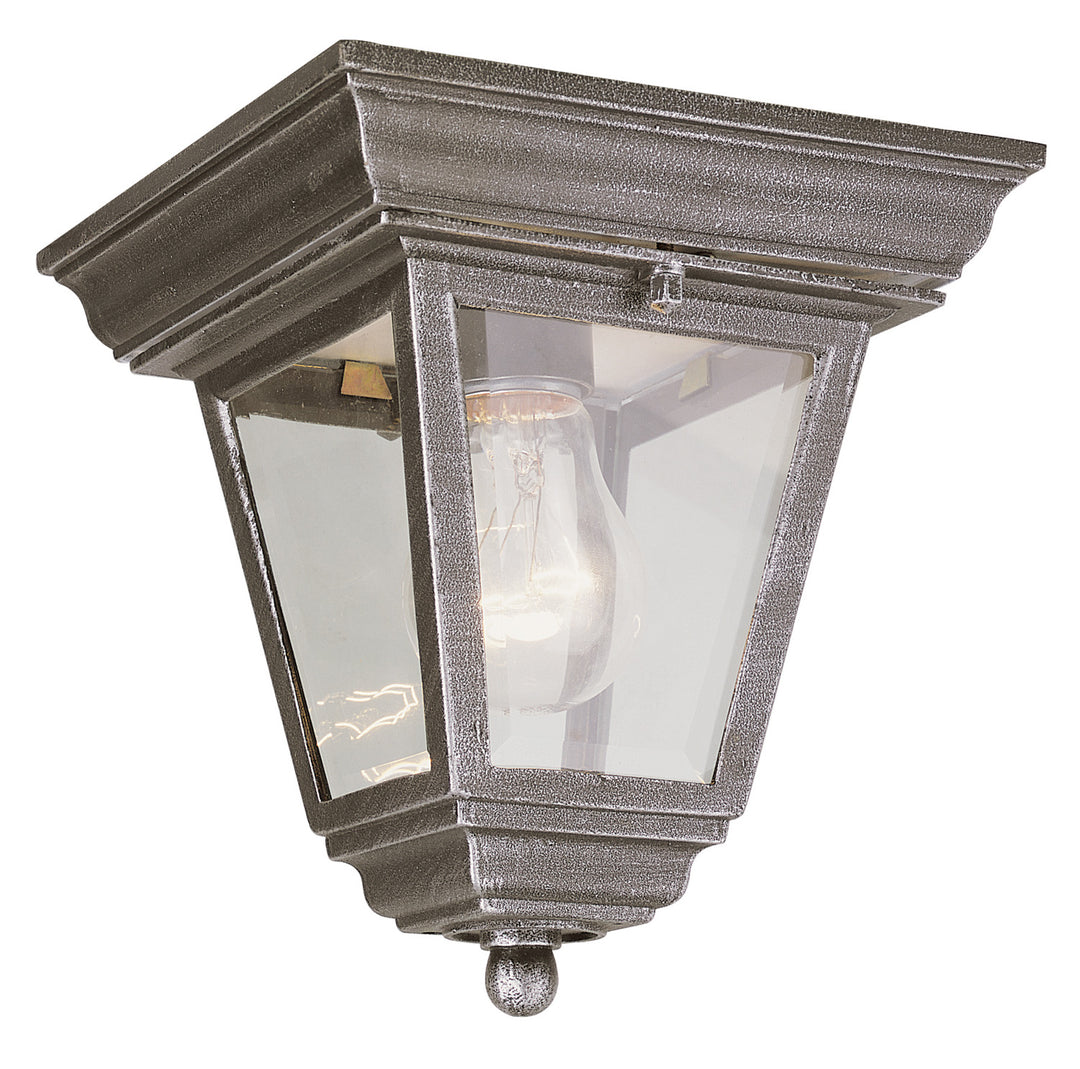 Robertson One Light Flushmount Lantern in Rust - available from The Lighting Shoppe, trusted by Canadian homeowners