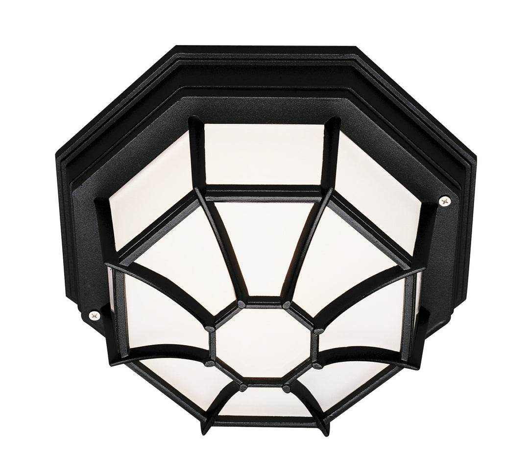 Benkert One Light Flushmount Lantern in Black - available from The Lighting Shoppe, trusted by Canadian homeowners