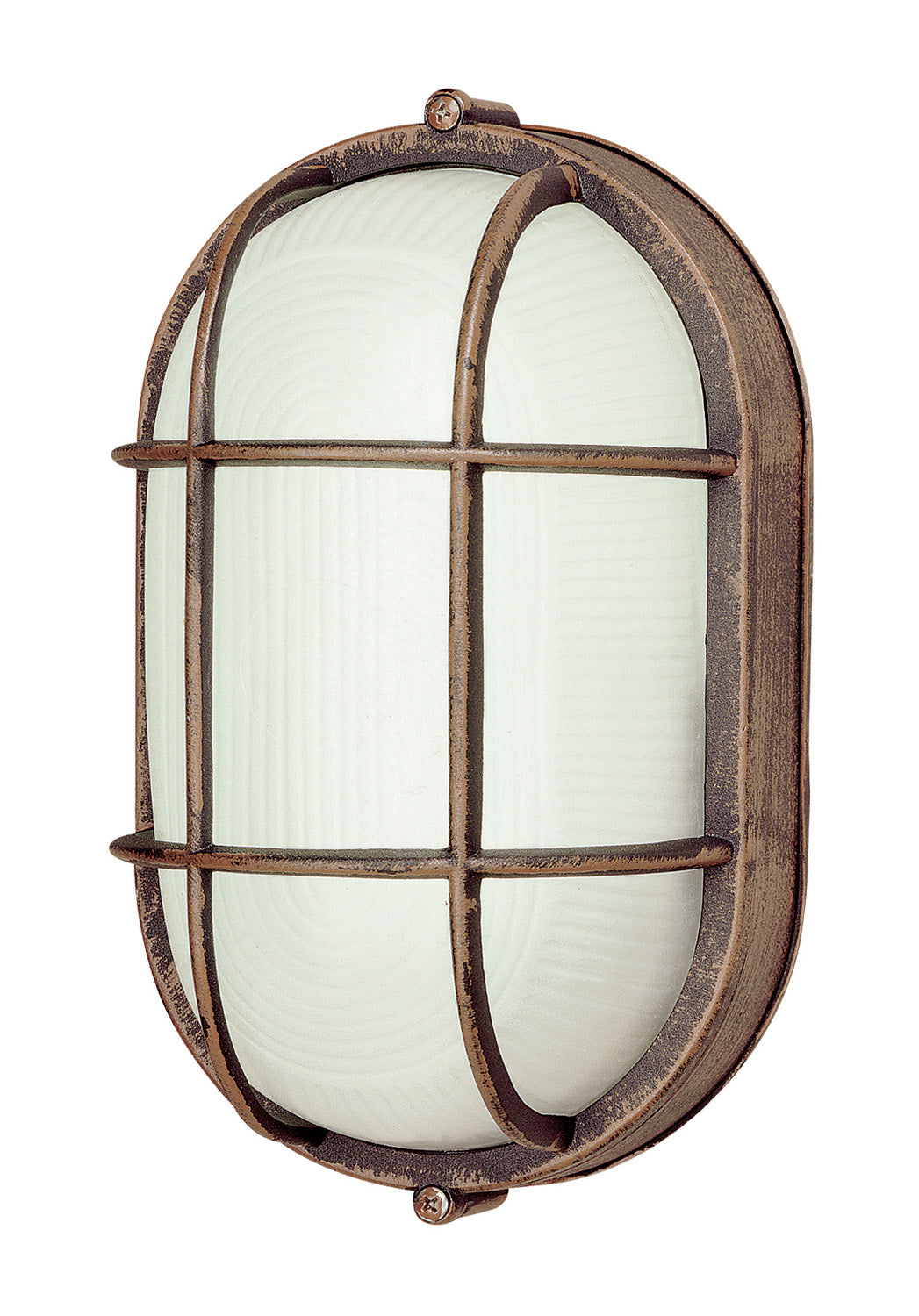 Aria One Light Bulkhead in Rust - available from The Lighting Shoppe, trusted by Canadian homeowners