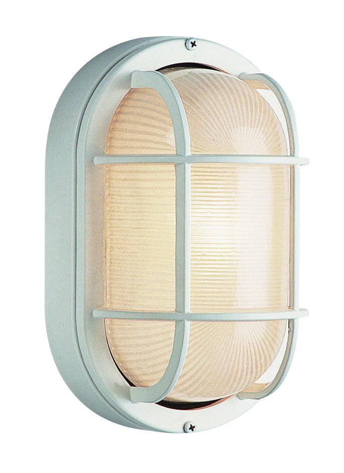 Aria One Light Bulkhead in White - available from The Lighting Shoppe, trusted by Canadian homeowners