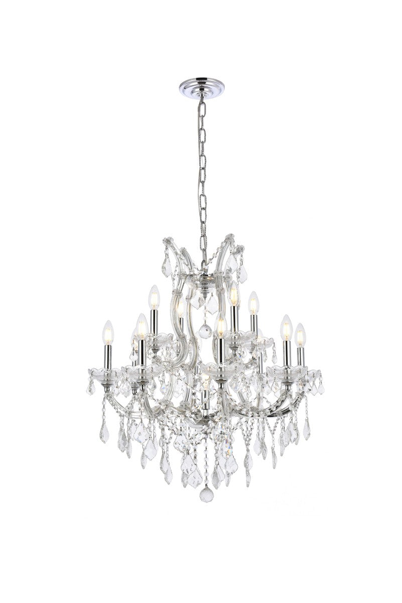 Maria Theresa 13 Light Chandelier in Chrome - available from The Lighting Shoppe, trusted by Canadian homeowners