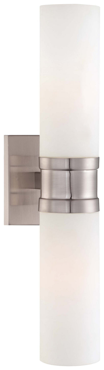 Two Light Wall Sconce in Brushed Nickel - available from The Lighting Shoppe, trusted by Canadian homeowners
