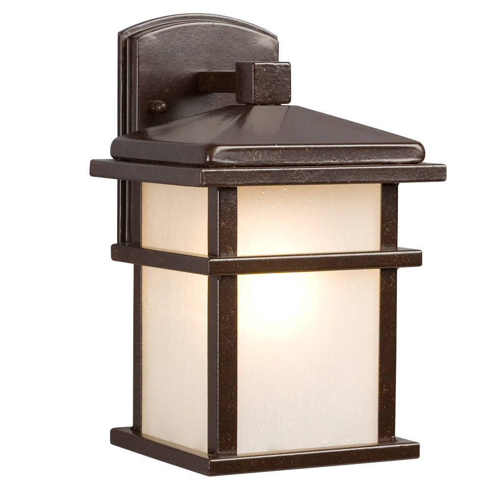 Outdoor Bronze One Light Outdoor Wall Mount Lantern in Bronze - available from The Lighting Shoppe, trusted by Canadian homeowners