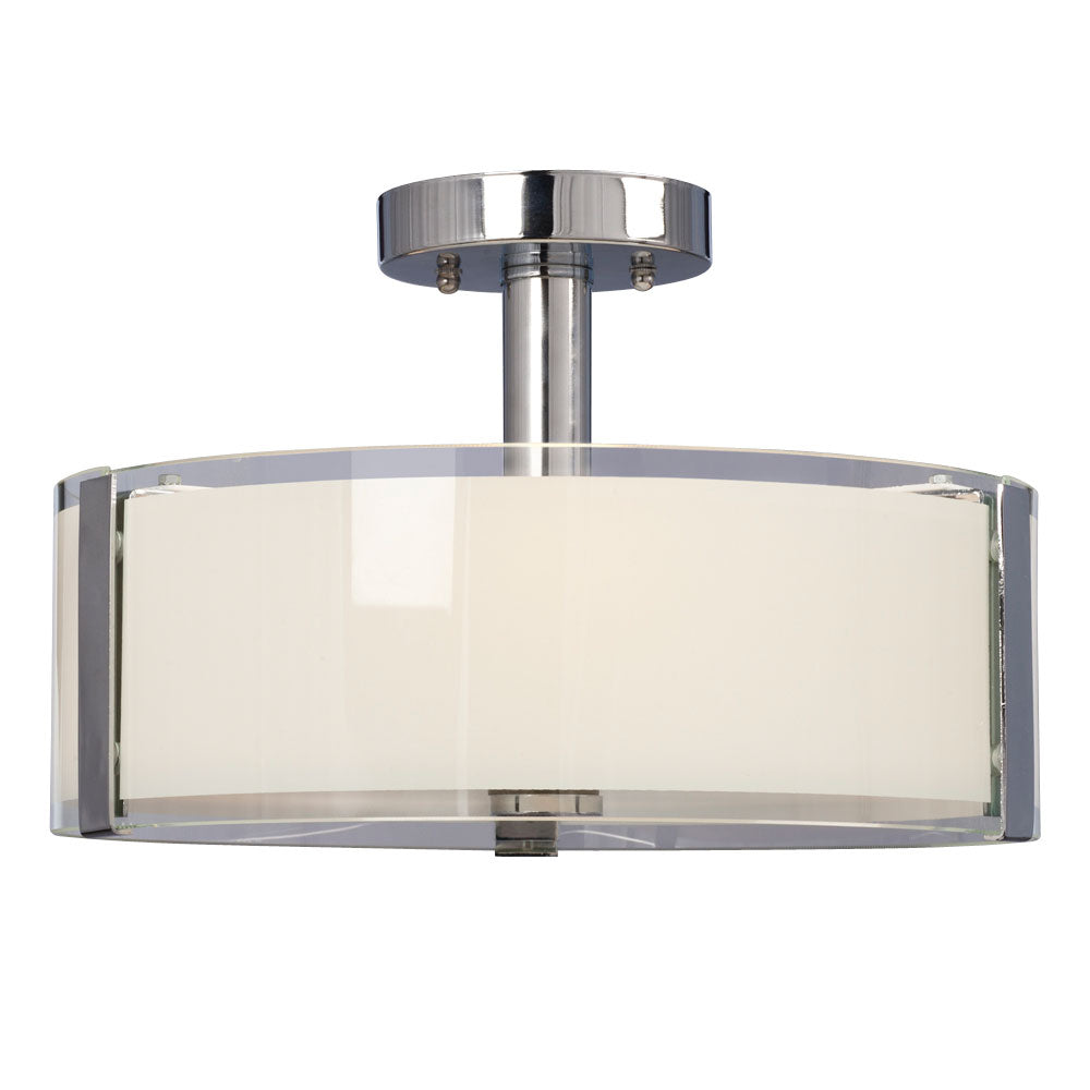 Nora Three Light Semi-Flush Mount in Chrome - available from The Lighting Shoppe, trusted by Canadian homeowners