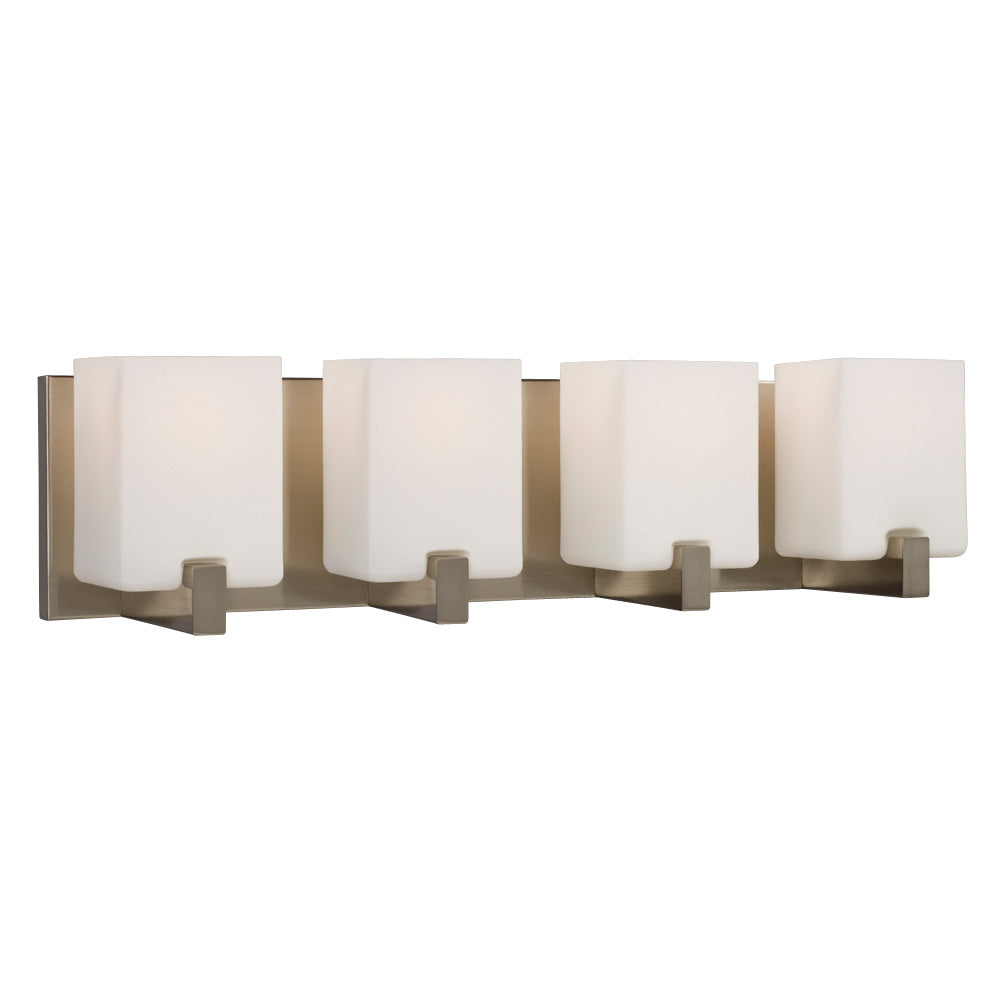 Vanity Four Light Vanity in Brushed Nickel - available from The Lighting Shoppe, trusted by Canadian homeowners