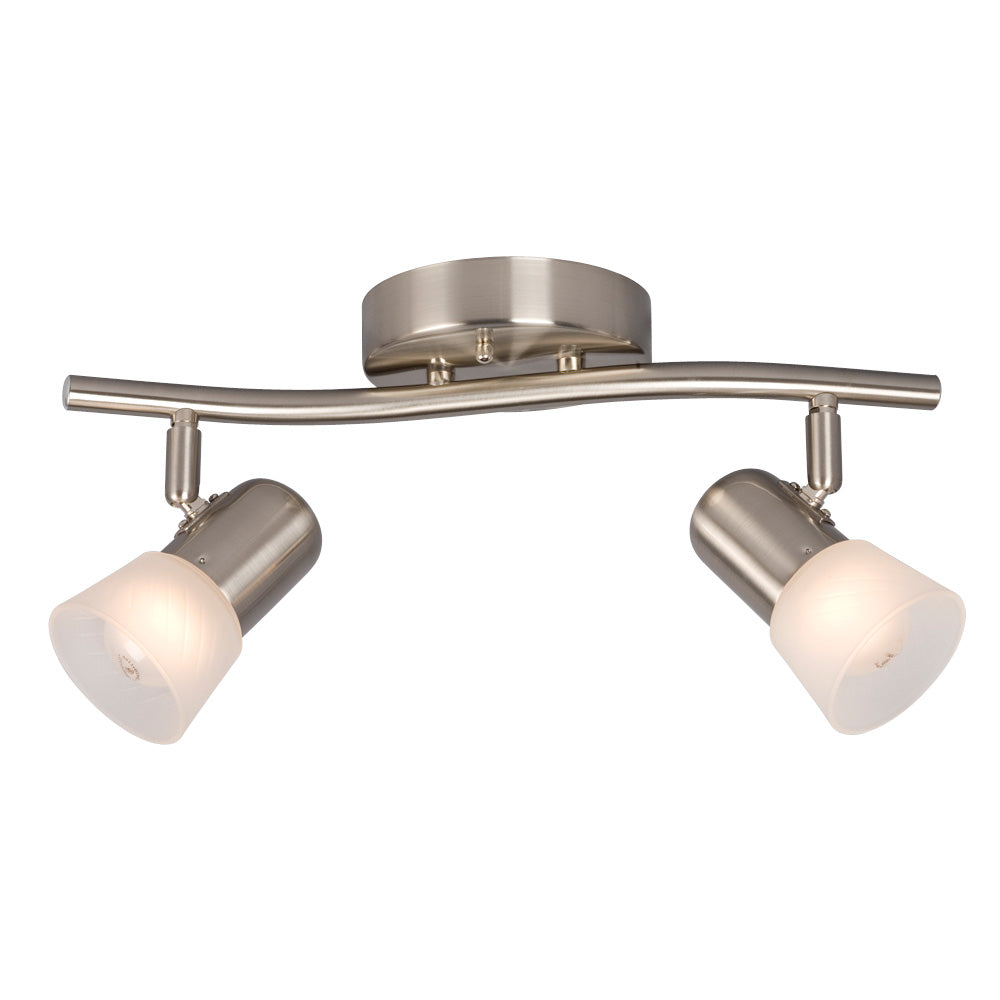 Luna III Two Light Track Light in Brushed Nickel - available from The Lighting Shoppe, trusted by Canadian homeowners