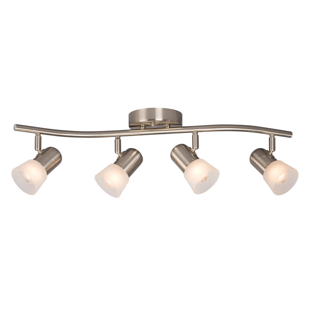 Luna III Four Light Track Light in Brushed Nickel - available from The Lighting Shoppe, trusted by Canadian homeowners