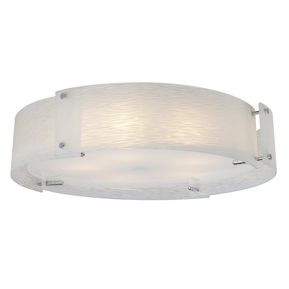 Ceiling Fixture Four Light Flush Mount in Chrome - available from The Lighting Shoppe, trusted by Canadian homeowners