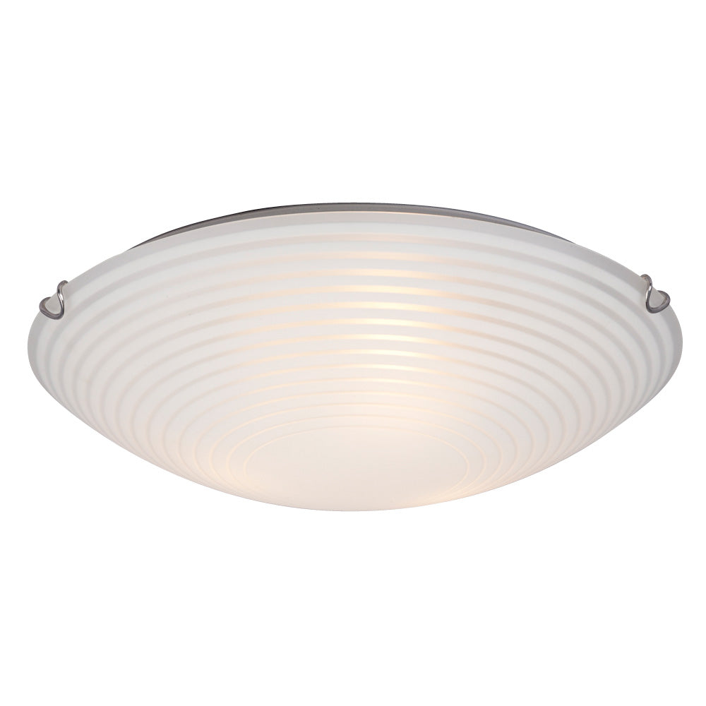 Ceiling Fixture Three Light Flush Mount in Chrome - available from The Lighting Shoppe, trusted by Canadian homeowners
