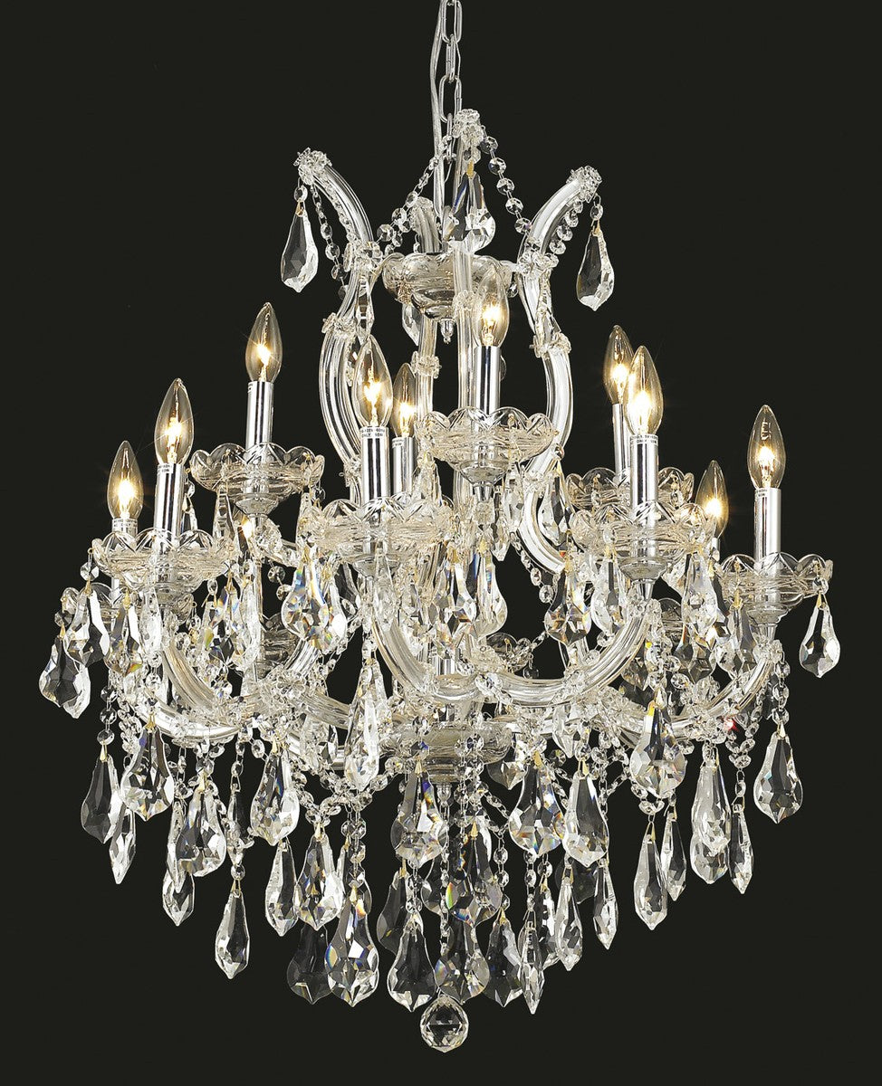 Maria Theresa 13 Light Chandelier in Chrome - available from The Lighting Shoppe, trusted by Canadian homeowners