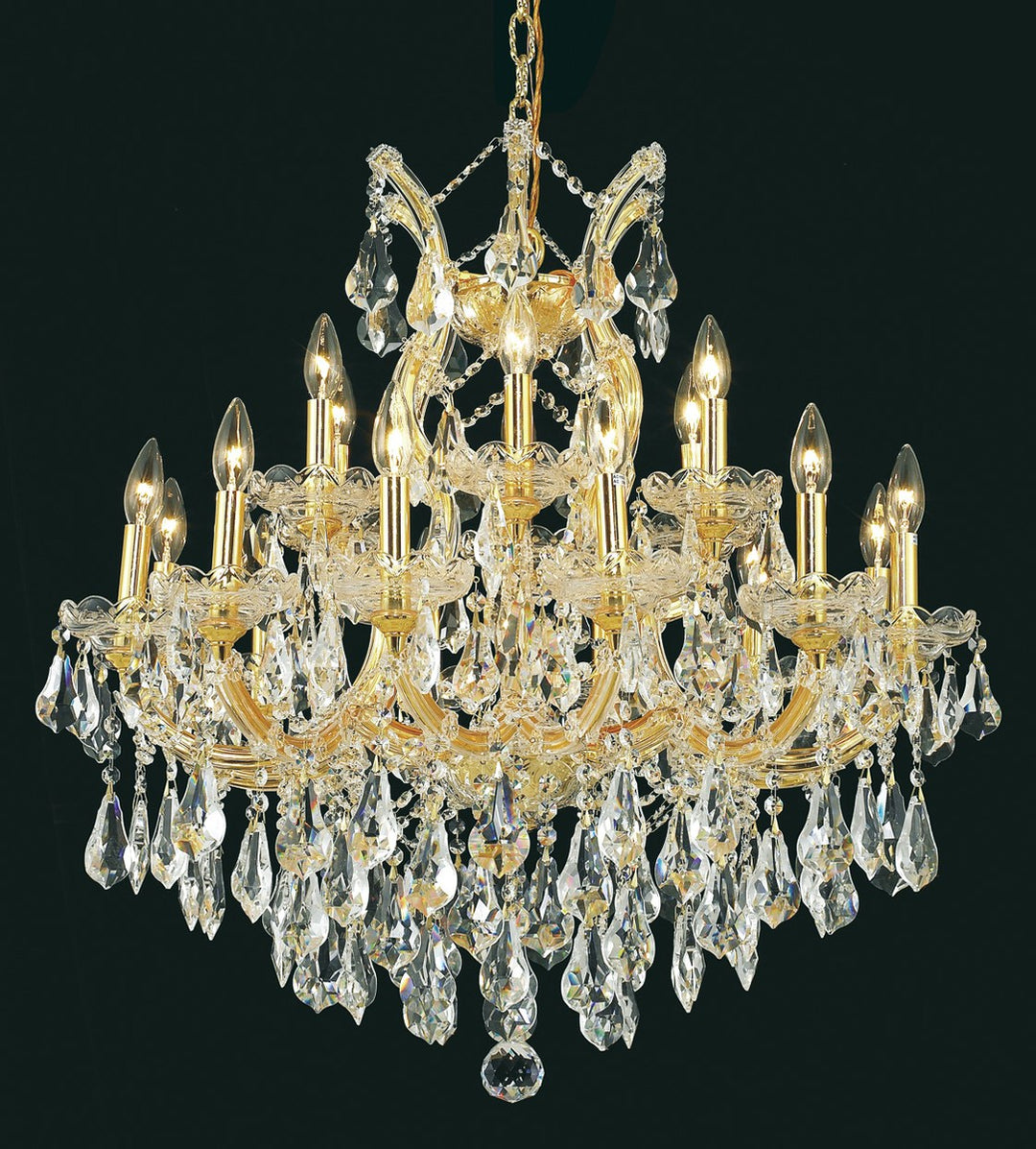 Maria Theresa 19 light Chandelier in Gold - available from The Lighting Shoppe, trusted by Canadian homeowners