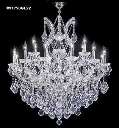 Maria Theresa Grand 19 Light Chandelier in Gold Lustre James R. Moder Canada