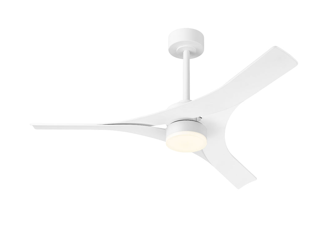 MAUI 48" Matte White LED DC Motor Smart Ceiling Fan