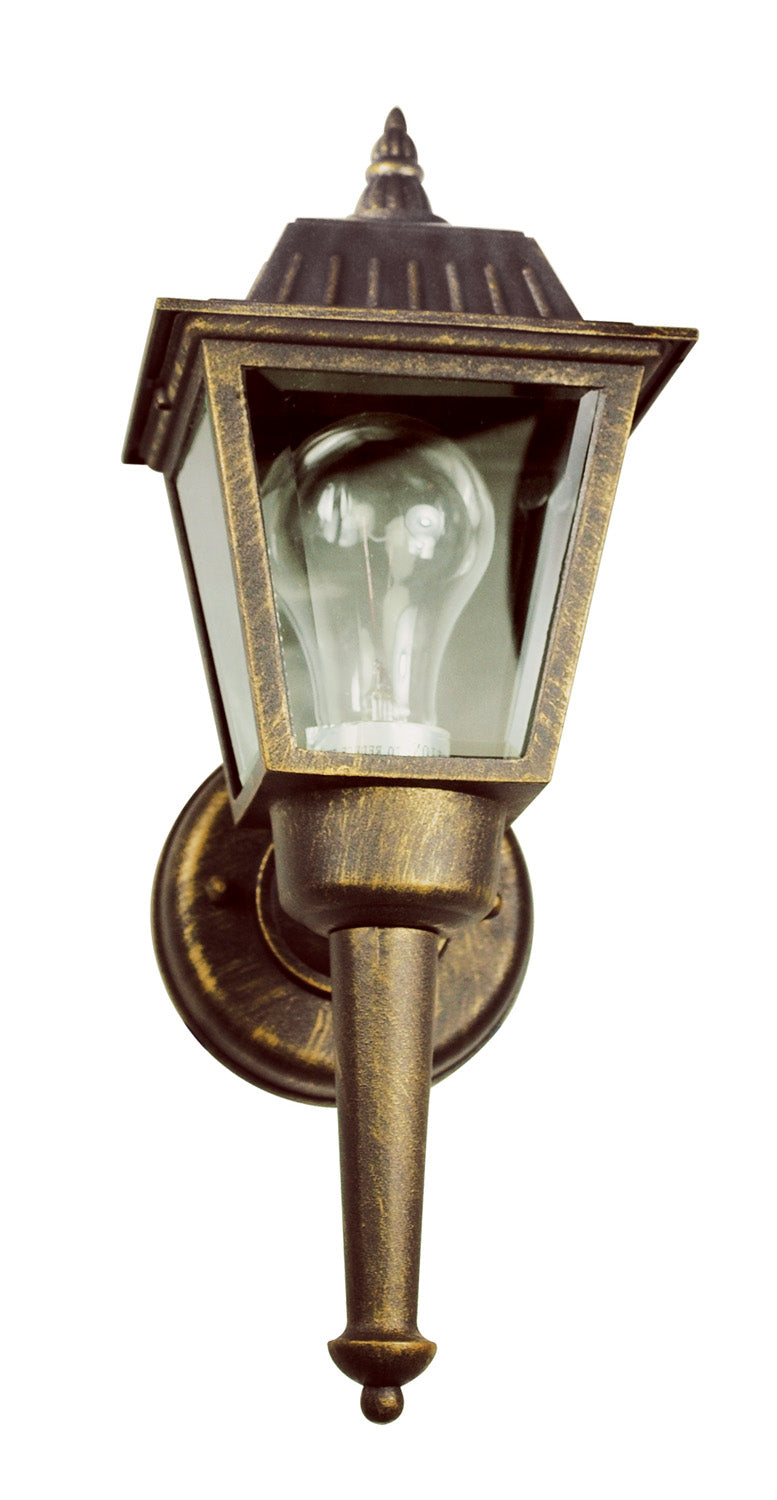 Estate One Light Wall Lantern in Black Gold - available from The Lighting Shoppe, trusted by Canadian homeowners