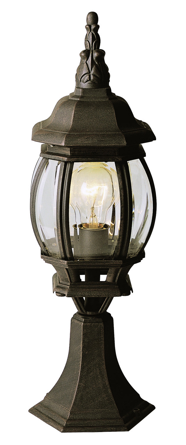 Francisco One Light Postmount Lantern in Black Copper - available from The Lighting Shoppe, trusted by Canadian homeowners