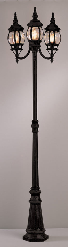 Parkway Three Light Pole Light in Black - available from The Lighting Shoppe, trusted by Canadian homeowners