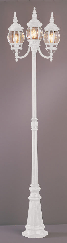 Parkway Three Light Pole Light in White - available from The Lighting Shoppe, trusted by Canadian homeowners