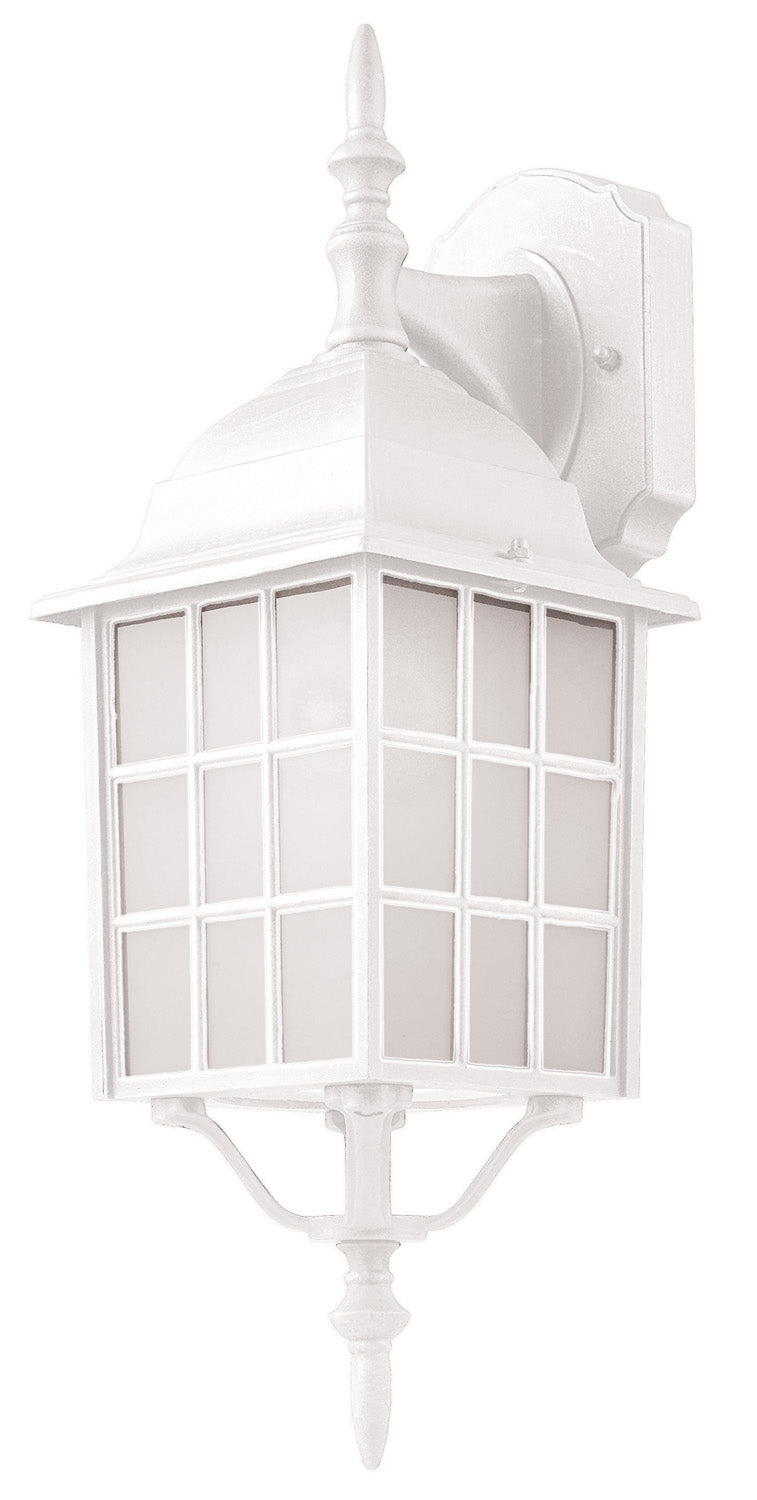 San Gabriel One Light Wall Lantern in White - available from The Lighting Shoppe, trusted by Canadian homeowners