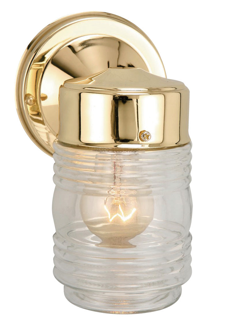 Quinn One Light Wall Lantern in Polished Brass - available from The Lighting Shoppe, trusted by Canadian homeowners