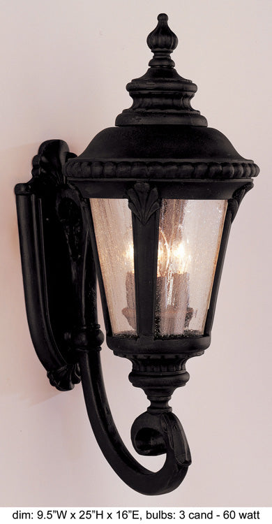 Commons Three Light Wall Lantern in Black - available from The Lighting Shoppe, trusted by Canadian homeowners