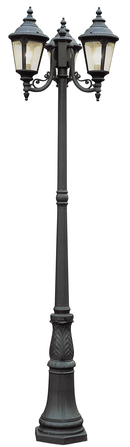 Commons Three Light Pole Light in Black - available from The Lighting Shoppe, trusted by Canadian homeowners