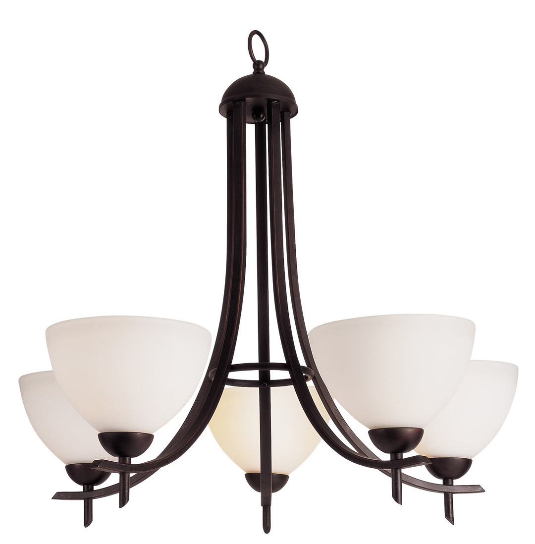 Vitalian Five Light Chandelier in Rubbed Oil Bronze - available from The Lighting Shoppe, trusted by Canadian homeowners