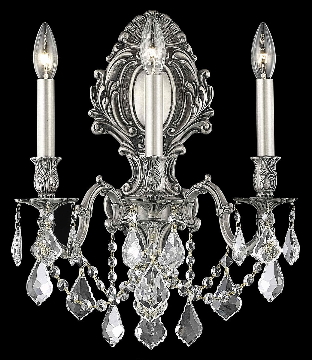 Monarch Three Light Wall Sconce in Pewter - available from The Lighting Shoppe, trusted by Canadian homeowners