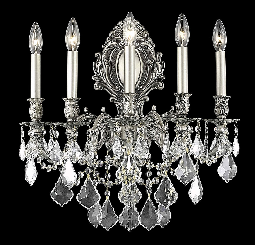 Monarch Five Light Wall Sconce in Pewter - available from The Lighting Shoppe, trusted by Canadian homeowners