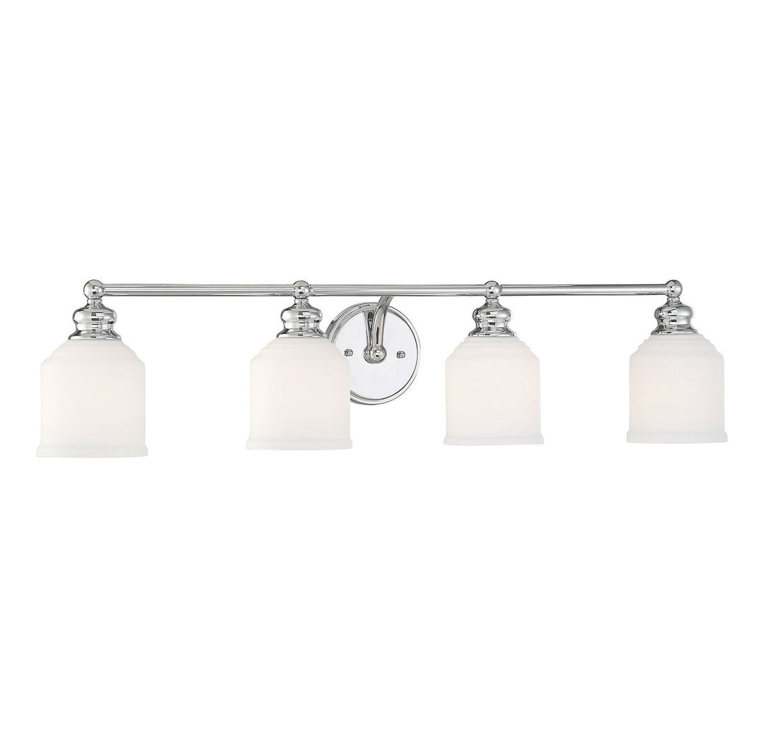 Melrose Four Light Bath Bar in Polished Chrome Savoy House